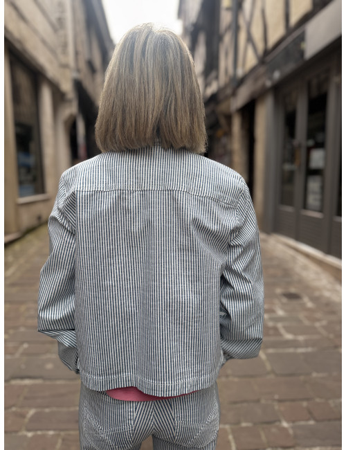 Veste rayée BERTA Cream