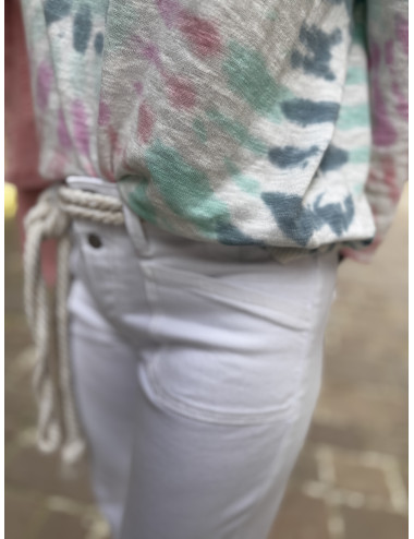 Jeans PRISKA blanc Le Temps Des Cerises