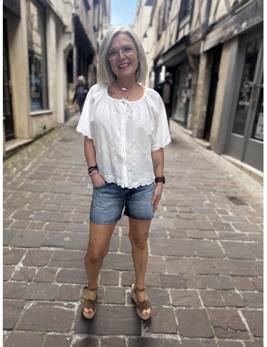 Short en jeans FANNI Le Temps Des Cerises