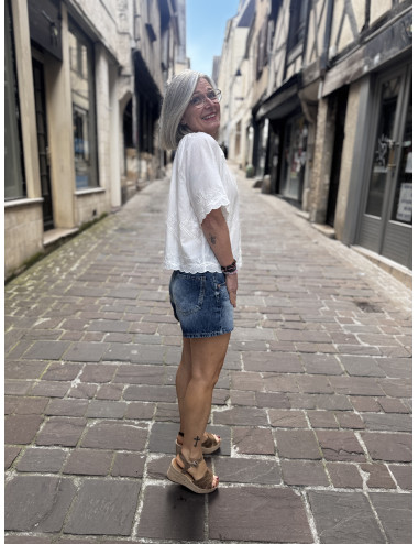 Short en jeans FANNI Le Temps Des Cerises