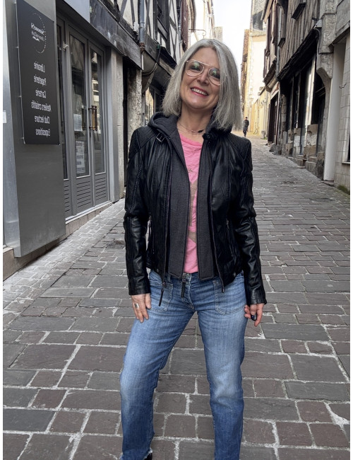 Blouson cuir CACEY Mauritius