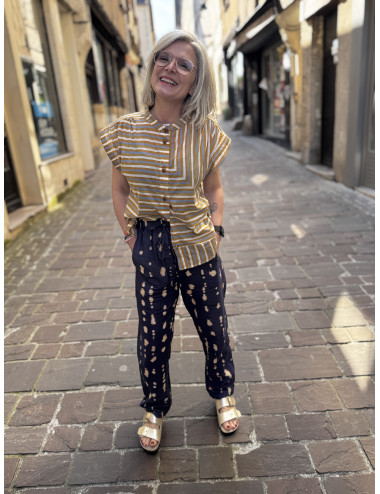 Pantalon JABIRU navy tie an dye Hod