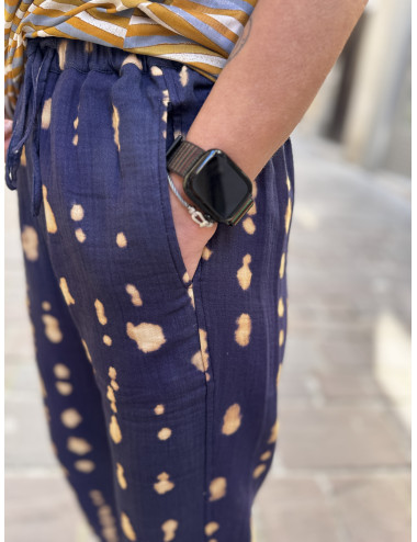 Pantalon JABIRU navy tie an dye Hod