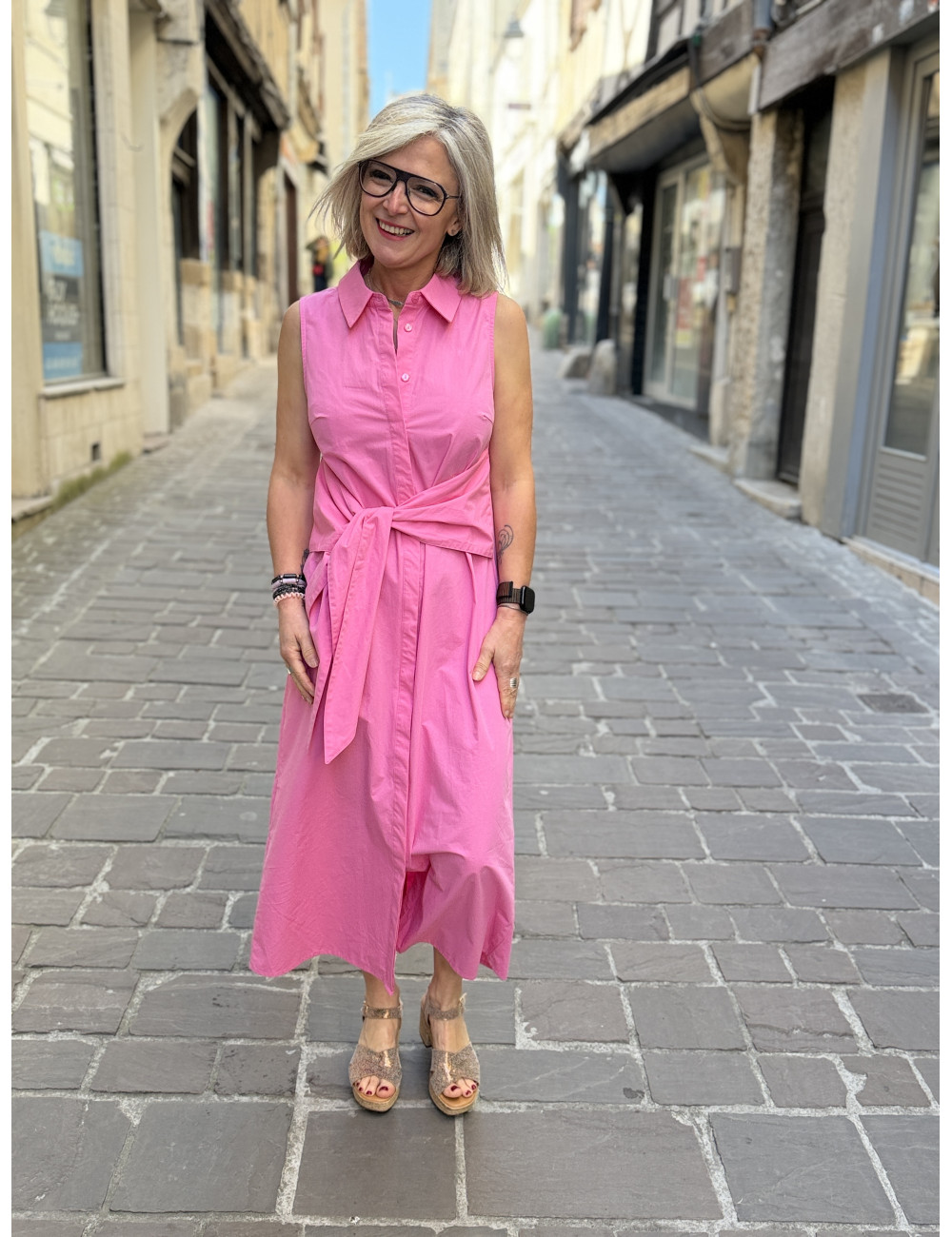 Robe longue rose Lola Casademunt