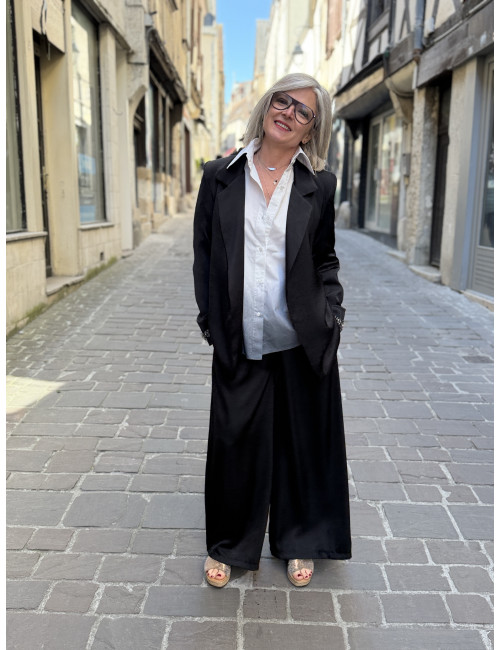 Blazer fluide black strass poignet TINA Les Blondinettes