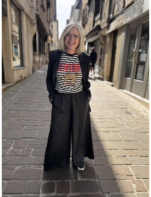 Blazer fluide black strass poignet TINA Les Blondinettes