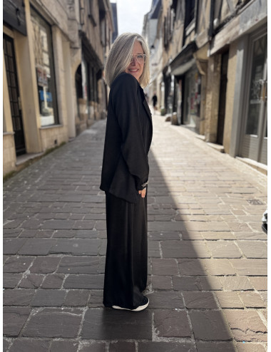 Blazer fluide black strass poignet TINA Les Blondinettes