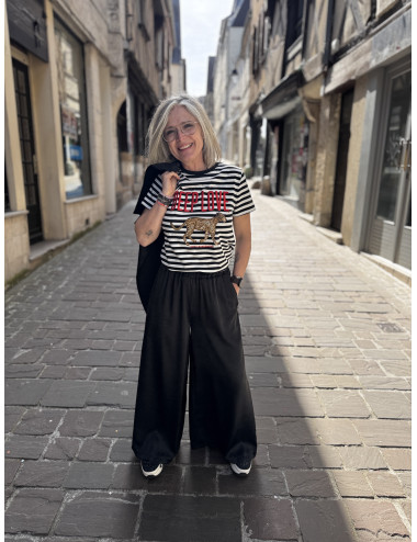 Pantalon fluide black BILLIE Les Blondinettes