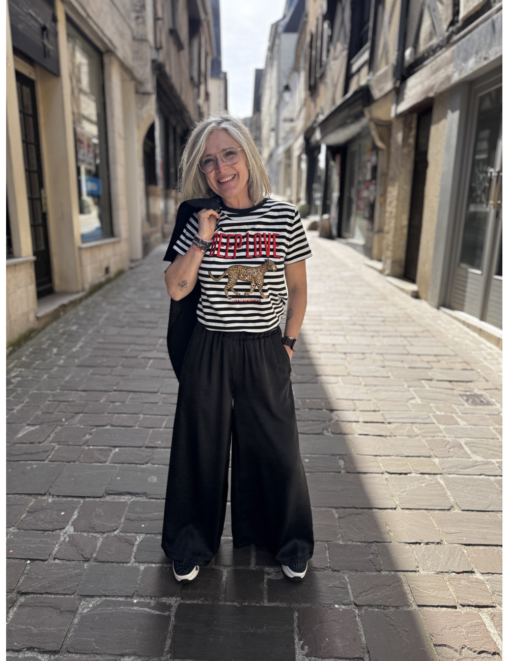Pantalon fluide black BILLIE Les Blondinettes