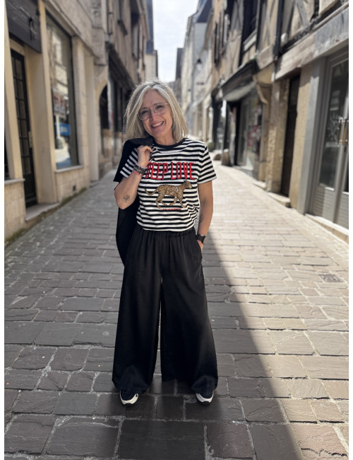 Pantalon fluide black BILLIE Les Blondinettes