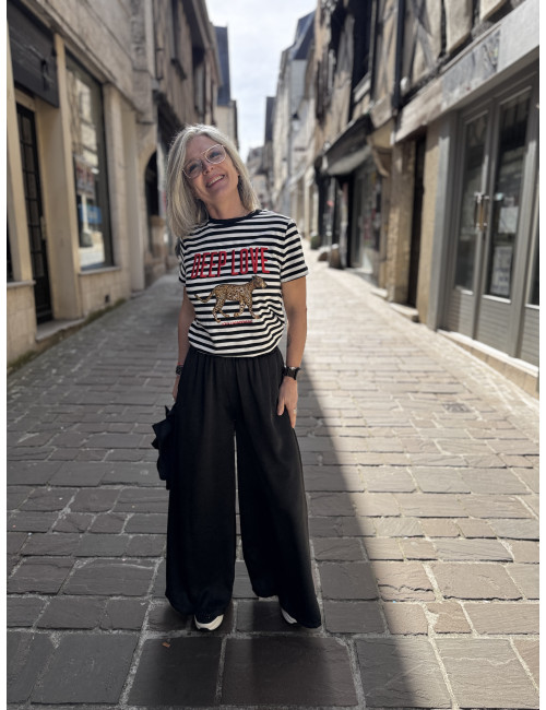 Pantalon fluide black BILLIE Les Blondinettes