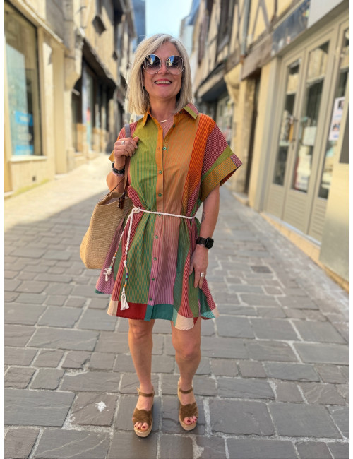 Robe chemise imprimée ANYA SHINY Orféo