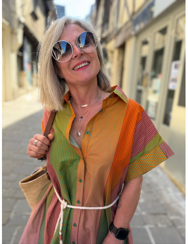 Robe chemise imprimée ANYA SHINY Orféo