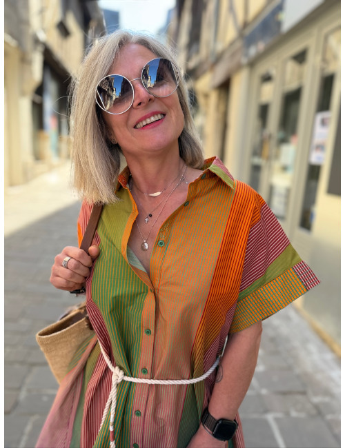 Robe chemise imprimée ANYA SHINY Orféo