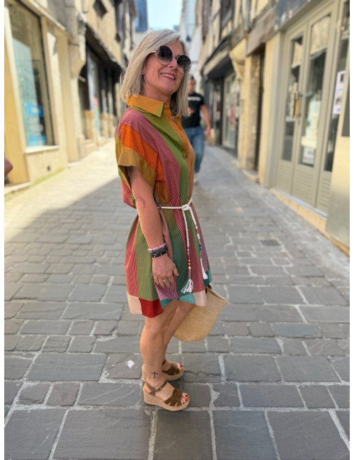 Robe chemise imprimée ANYA SHINY Orféo