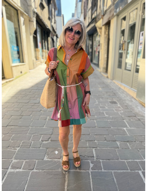 Robe chemise imprimée ANYA SHINY Orféo