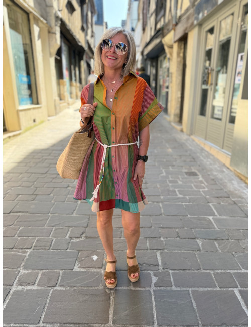 Robe chemise imprimée ANYA SHINY Orféo