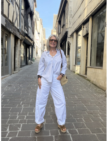 Pantalon blanc BAHREN snow white Cream