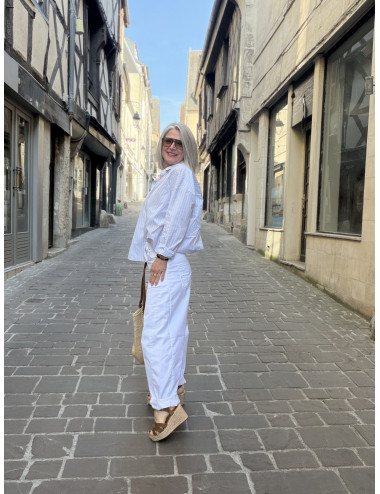 Pantalon blanc BAHREN snow white Cream