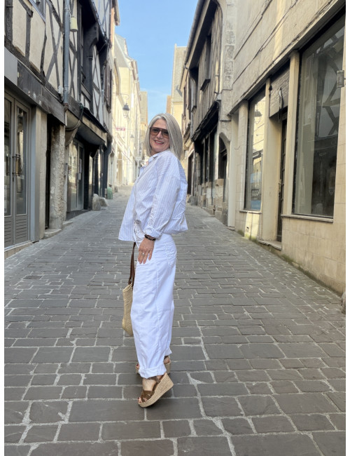 Pantalon blanc BAHREN snow white Cream