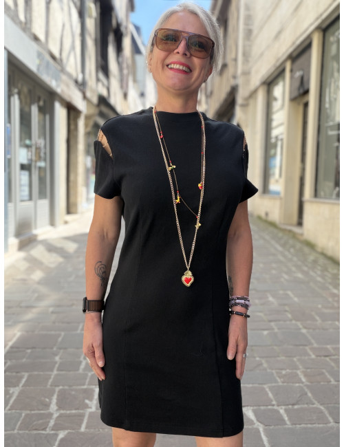 Robe courte noire DEUS karma Koma