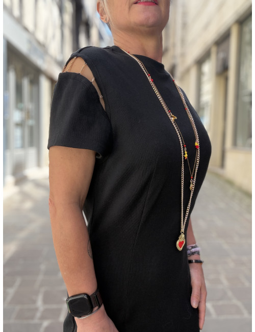 Robe courte noire DEUS karma Koma