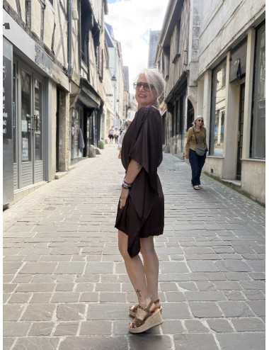 Robe CARTNEY chocolat Karma Koma