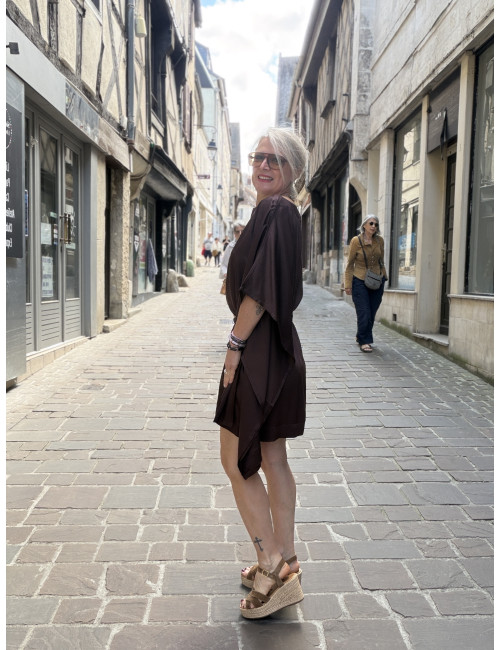 Robe CARTNEY chocolat Karma Koma
