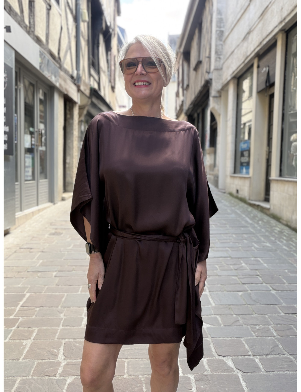 Robe CARTNEY chocolat Karma Koma
