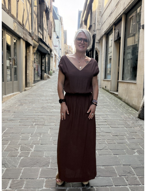 Robe longue TIM red wood Karma koma