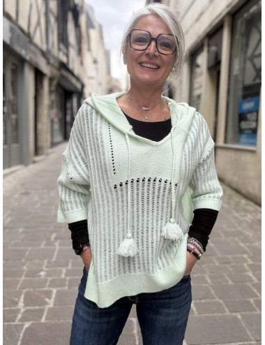 Pull NEW LOVE STORY vert Ma Petite Capsule