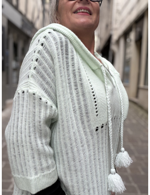Pull NEW LOVE STORY vert Ma Petite Capsule