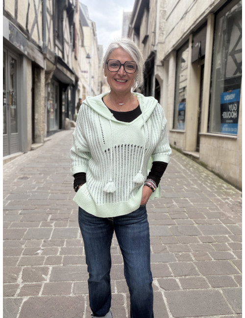 Pull NEW LOVE STORY vert Ma Petite Capsule