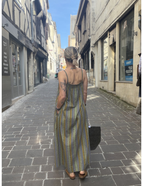 Robe LEXIMA green stripe Hod