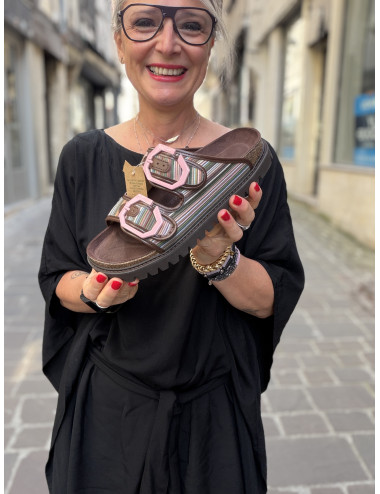 Mules GALIA vegan stripes Genuins