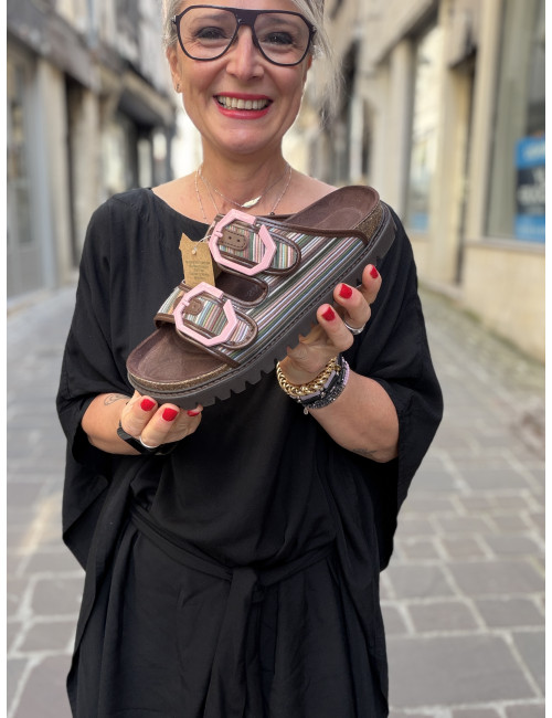 Mules GALIA vegan stripes Genuins