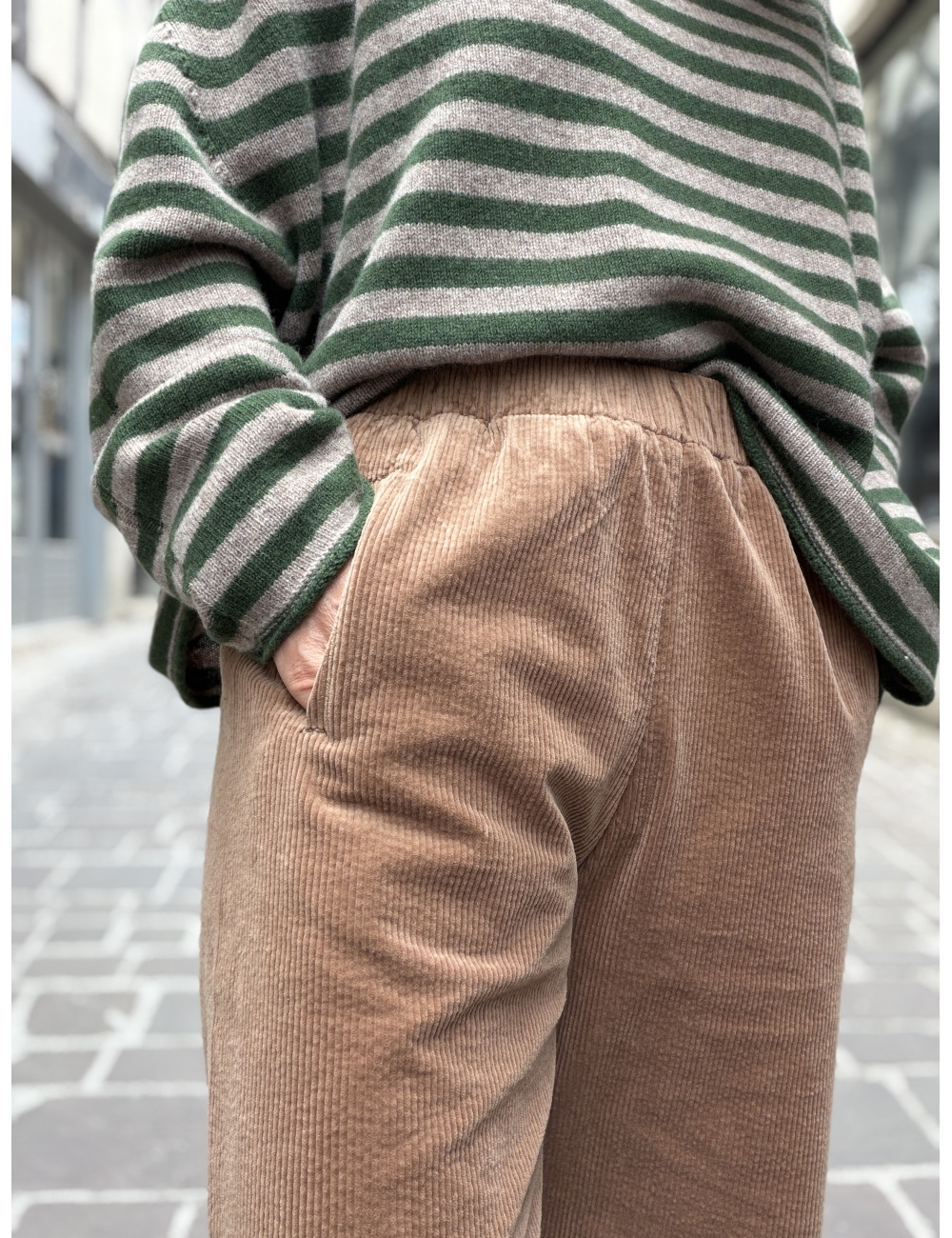 Pantalon JIMMY velours coconut Hod