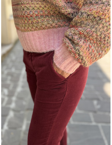 Pantalon STRAUSS burgundy Hod