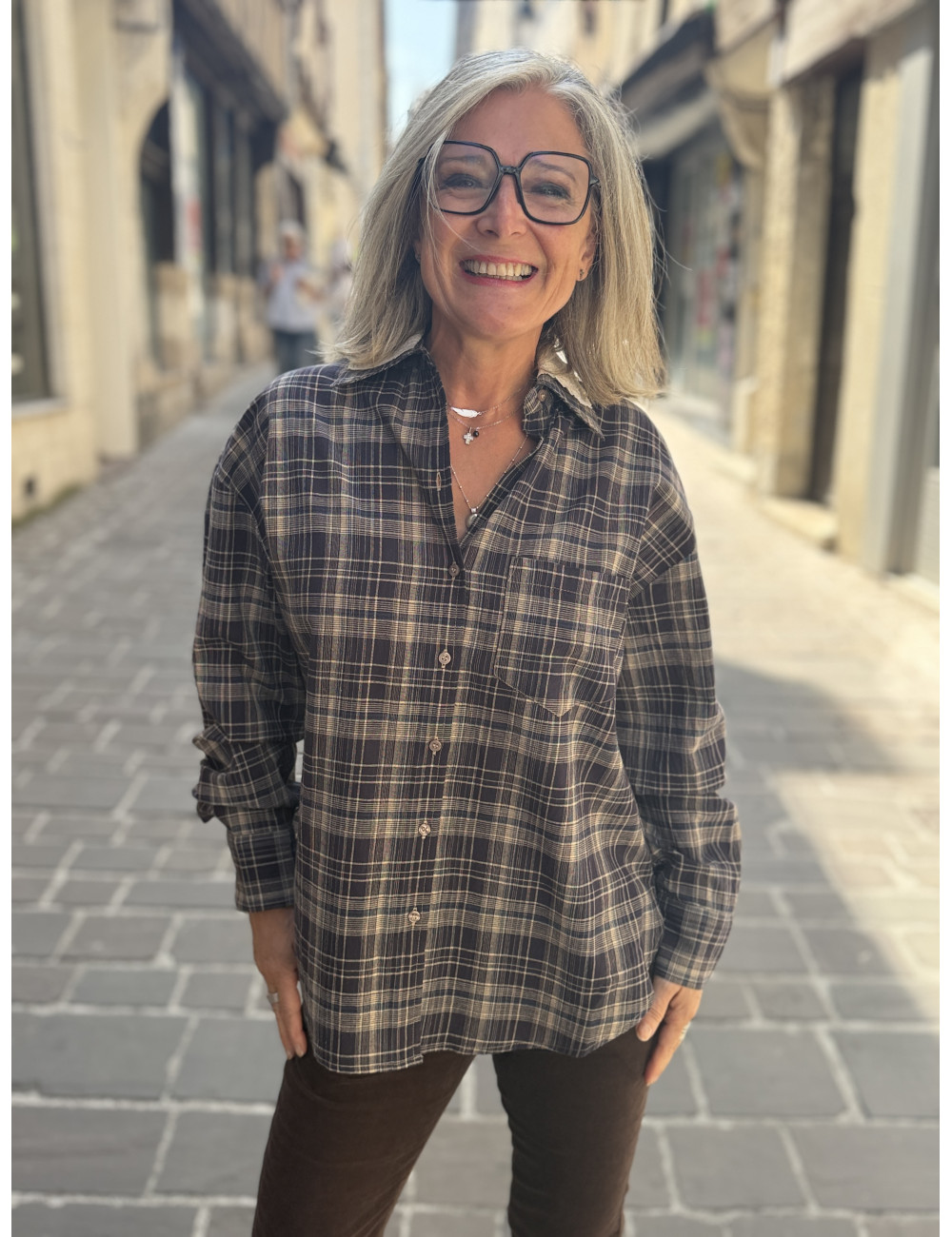 Chemise LUCILIA navy Hod