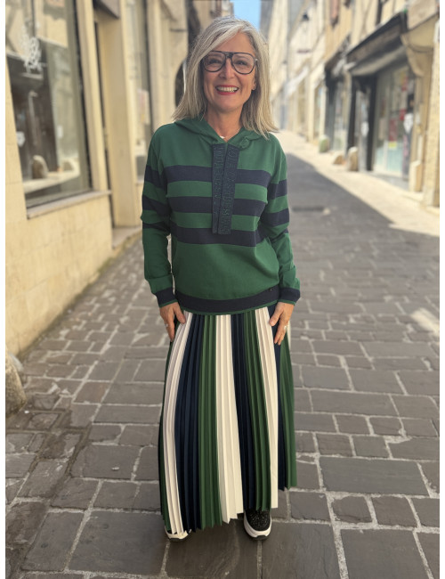 Pull vert à capuche Lola casademunt