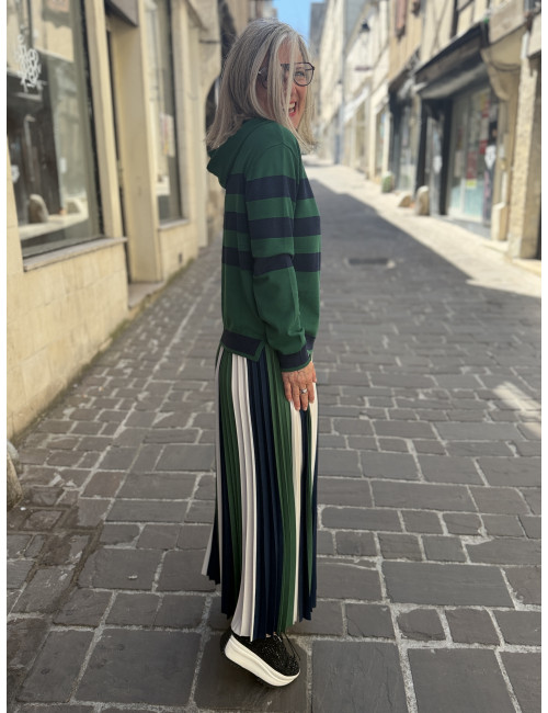 Pull vert à capuche Lola casademunt