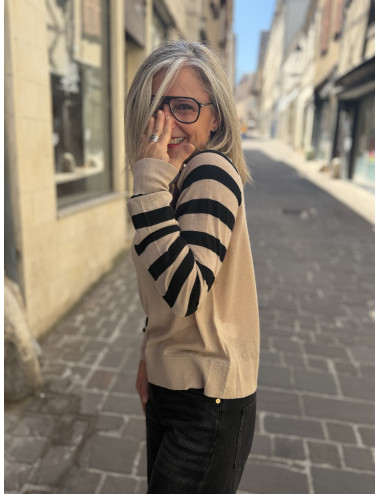 Pull rayé beige LoLa Casademunt