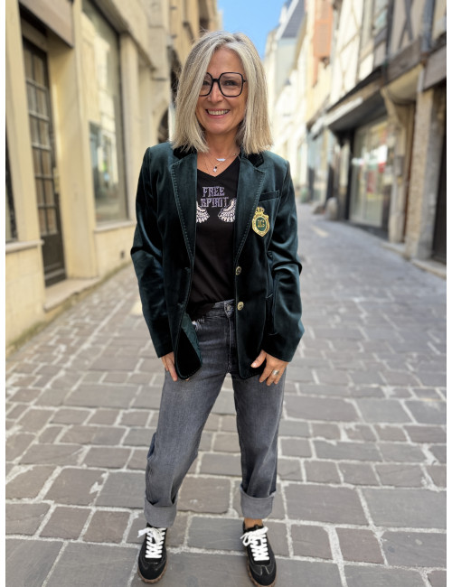 Veste velours pétrole Lola Casademunt