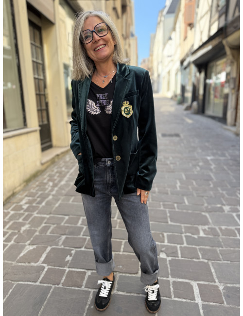 Veste velours pétrole Lola Casademunt