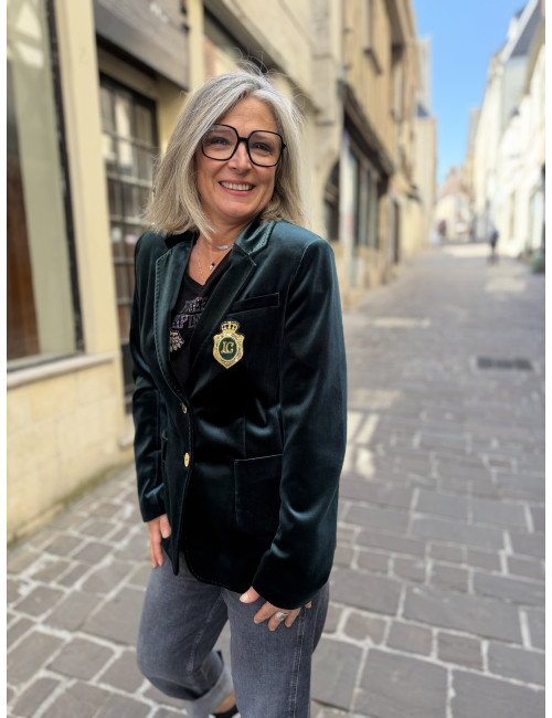 Veste velours pétrole Lola Casademunt