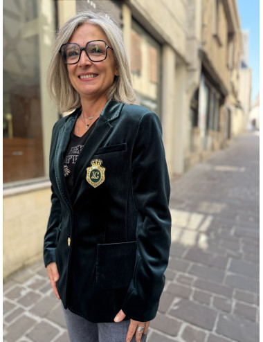 Veste velours pétrole Lola Casademunt