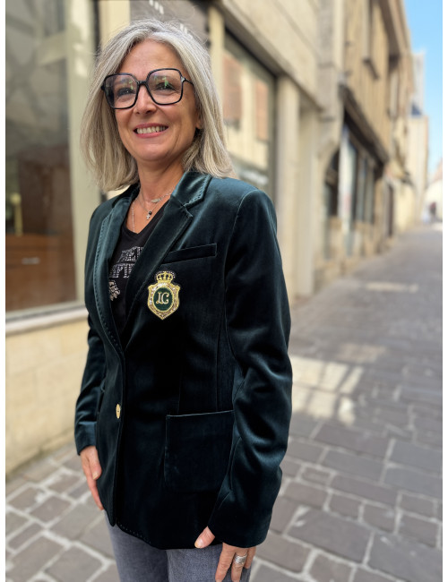 Veste velours pétrole Lola Casademunt