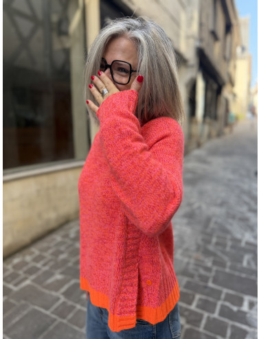 Pull BIG MOOD corail Ma Petite Capsule