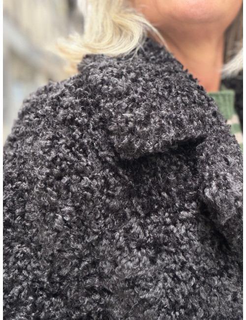 Manteau bouclette noir