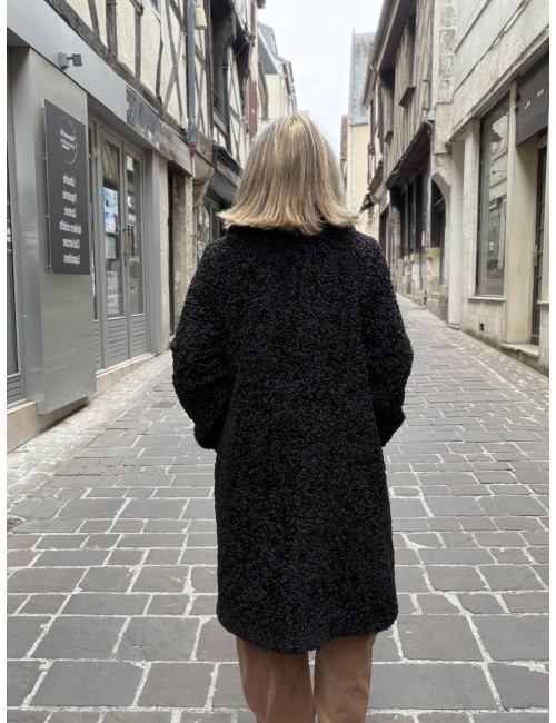 Manteau bouclette noir